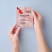 Roze glazen textuur poolnagellak flyer (Hand)