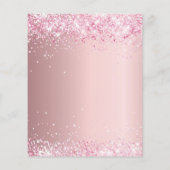 Roze glinster budget uitnodiging met roze glans flyer (Achterkant)