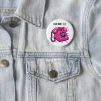 Roze glinsterende draaischijf telefoon "Praat Niet