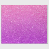 Roze Glitter Achtergrond Cadeaupapier (Vlak)