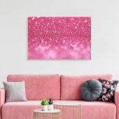 Roze glitter achtergrond canvas afdruk (Insitu (Woonkamer))
