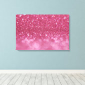 Roze glitter achtergrond canvas afdruk (Insitu (Houten vloer))