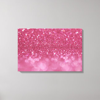 Roze glitter achtergrond canvas afdruk