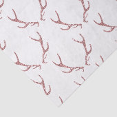 Roze Glitter Antlers Rustiek Glam Girly Custom Tissuepapier (Detail)