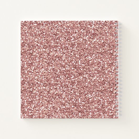 Roze Glitter Baby shower Guestbook Memory Notitieboek (Achterkant)