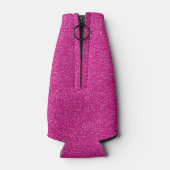 Roze Glitter Bacherolette Party Favor Bride Foto Flesjeskoeler (Achterkant)