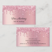Roze Glitter Beauty Visitekaartje (Voorkant / Achterkant)