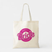 Roze Glitter Bruid Tote Bag (Achterkant)