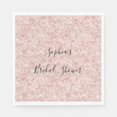 Roze Glitter Bruidsfeest Servet (Voorkant)