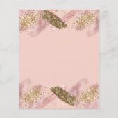 Roze Glitter Budget Eerste Communie Flyer (Achterkant)