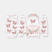 Roze Glitter Butterfly Verjaardag Gable Favoriet B Bedankdoosjes (Uitgevouwen)