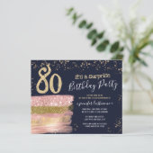 Roze glitter Cake Surprise Birthday Paper (Staand voorkant)