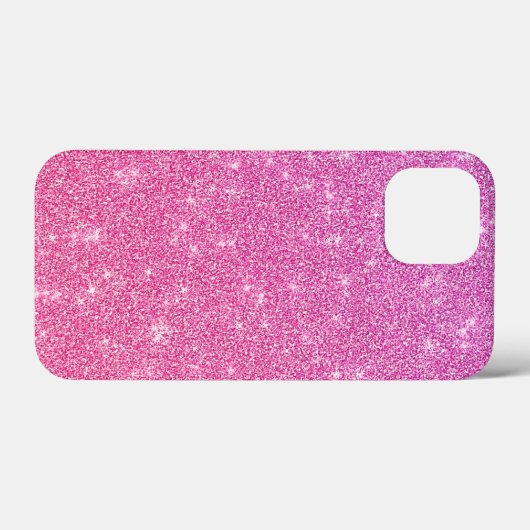 Roze glitter Case-Mate iPhone case (Achterkant (horizontaal))