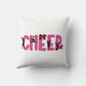 Roze glitter cheer / Cheerleader Pom Poms decorati Kussen (Achterkant)