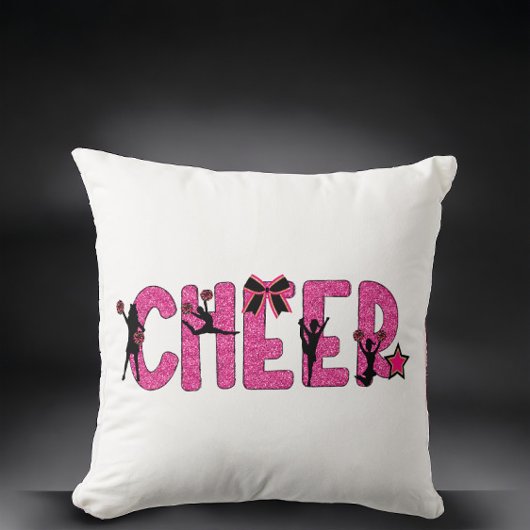 Roze glitter cheer / Cheerleader Pom Poms decorati Kussen