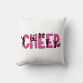 Roze Glitter Cheerleader Cheer Kussen (Voorkant)