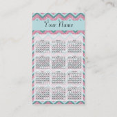 Roze Glitter Chevron ZigZag Pattern Visitekaartje (Achterkant)