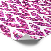 Roze Glitter Chevrons Knit Pattern Print (Hoek)