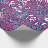 Roze Glitter Chevrons Knit Pattern Print Cadeaupapier (Hoek)