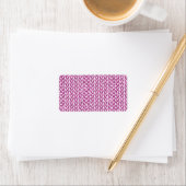 Roze Glitter Chevrons Knit Pattern Print Etiket (Insitu)