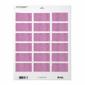 Roze Glitter Chevrons Knit Pattern Print Etiket (Full Sheet)