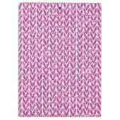 Roze Glitter Chevrons Knit Pattern Print Klembord (Achterkant)
