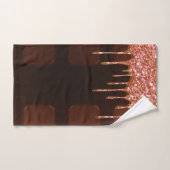 Roze glitter Chocolate Drip Sugar Sweets Girly Bad Handdoek (Handdoek)