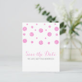 Roze Glitter Confetti sparen het Briefkaart van de (Staand voorkant)