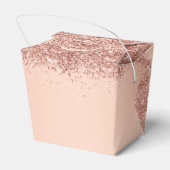 Roze glitter Creëer Uw eigen voordeur Bedankdoosjes (Achterkant)