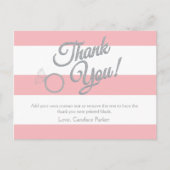 Roze Glitter Dank u kaarten (Voorkant)