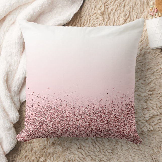 Roze Glitter Design Kussen (Deken)