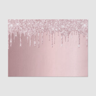 Roze glitter druppels meisjesachtige glans  tissuepapier