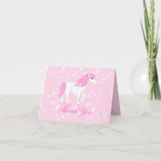 Roze Glitter Eenhoorn Bedanktkaart Bedankkaart
