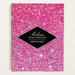 Roze Glitter en Glamour Afsprakenboek Planner