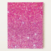 Roze Glitter en Glamour Afsprakenboek Planner (Achterkant)