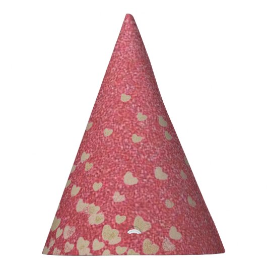 Roze glitter en harten feesthoedjes (Rechts)