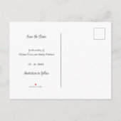 Roze Glitter Foto Datum Aankondigingskaart (Achterkant)