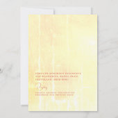 Roze Glitter Geel Art Deco Bruids Douche Kaart (Achterkant)