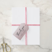Roze glitter gepersonaliseerd dank u gunst labels cadeaulabel (Met Touw)
