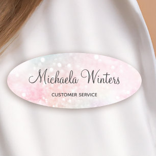  roze glitter Girly Glamoureus Naamplaatje