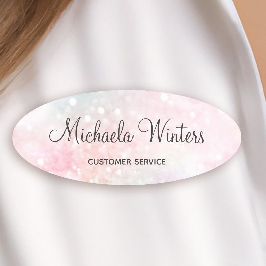  roze glitter Girly Glamoureus Naamplaatje