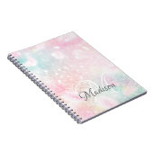 roze glitter Girly Glamoureus Notitieboek (Rechterzijde)