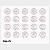  roze glitter Girly Glamoureus Ronde Sticker (Vel)