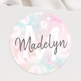  roze glitter Girly Glamoureus Ronde Sticker
