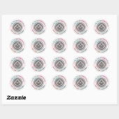  roze glitter Girly Glamoureus Ronde Sticker (Vel)