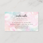  roze glitter Girly Glamoureus Visitekaartje (Achterkant)