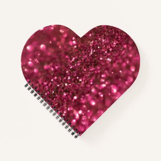 Roze, glitter Girly Trendy Texure Modern Hot Pink  Notitieboek