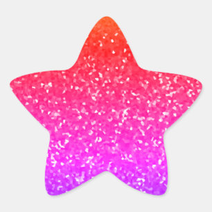 Roze glitter glans glinsterend patroon vieringen ster sticker