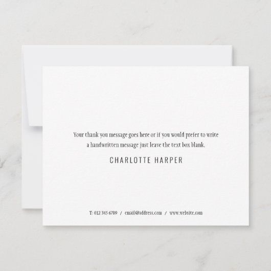 Roze Glitter Glans Script Zakelijk Bedankkaart (Achterkant)