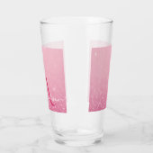Roze Glitter Glass Cup met naam en Initialen Glas (Links)
